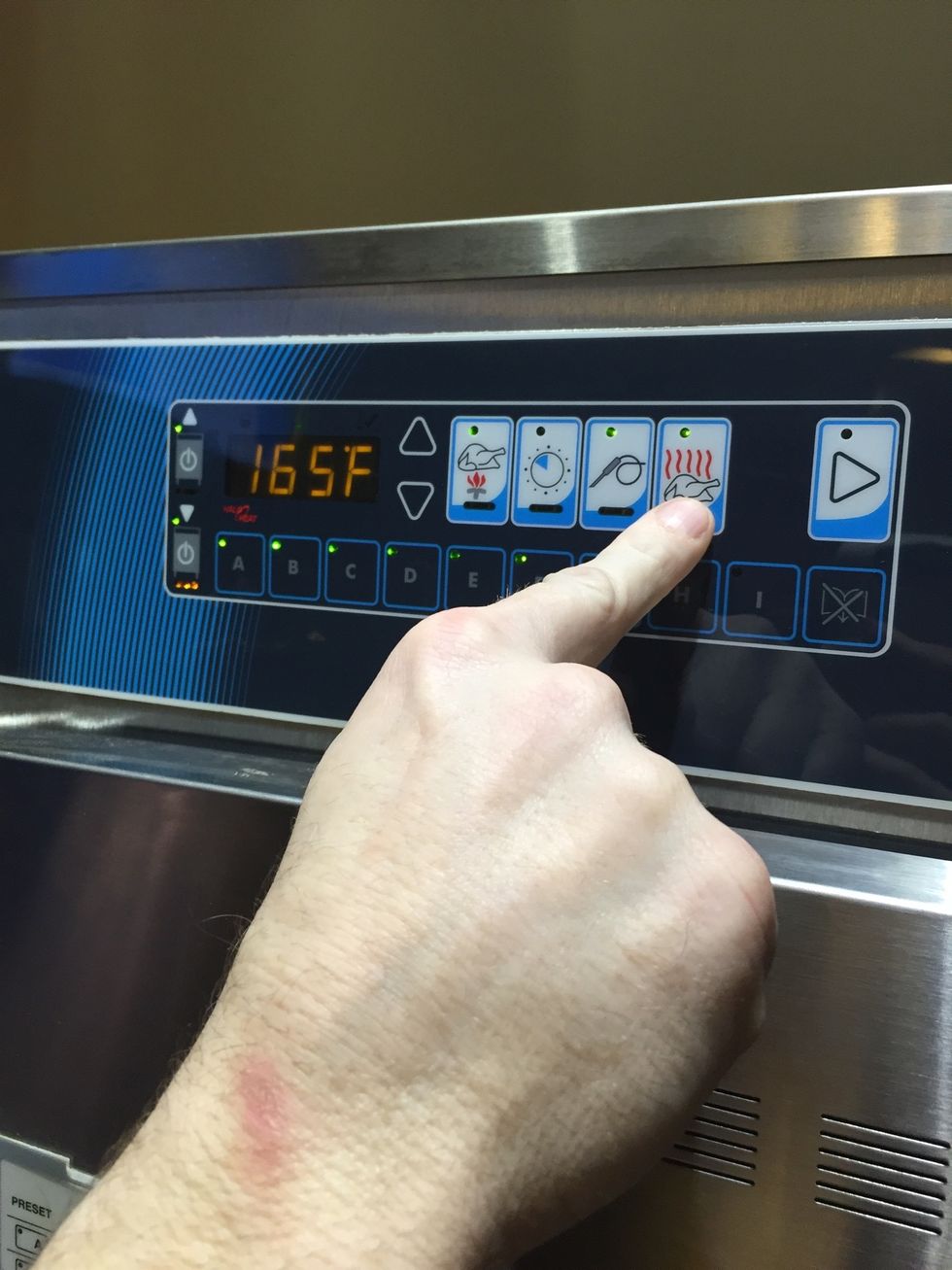 Hold at 165F.