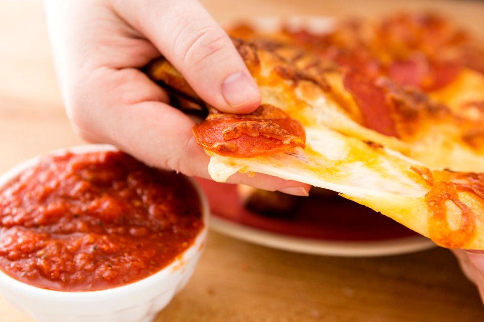 Now it's time to rip, dunk, repeat! Serve with pizza sauce for extra dipping fun.