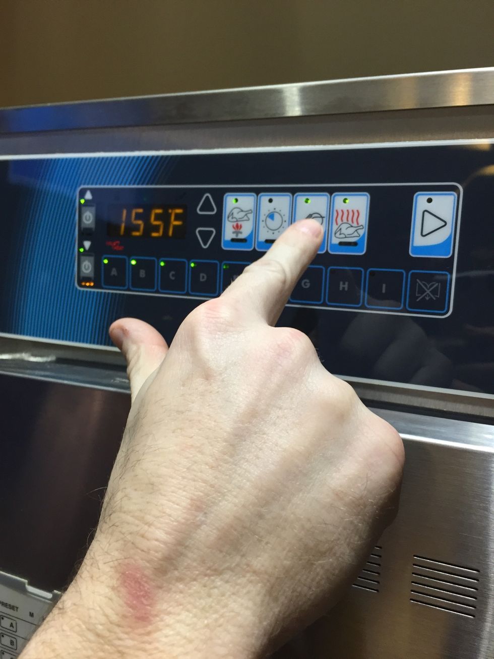 Revert back to the probe button and press twice until you see the probe and hold buttons alternating a flash.