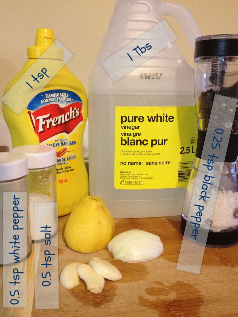 0.5 tsp white pepper