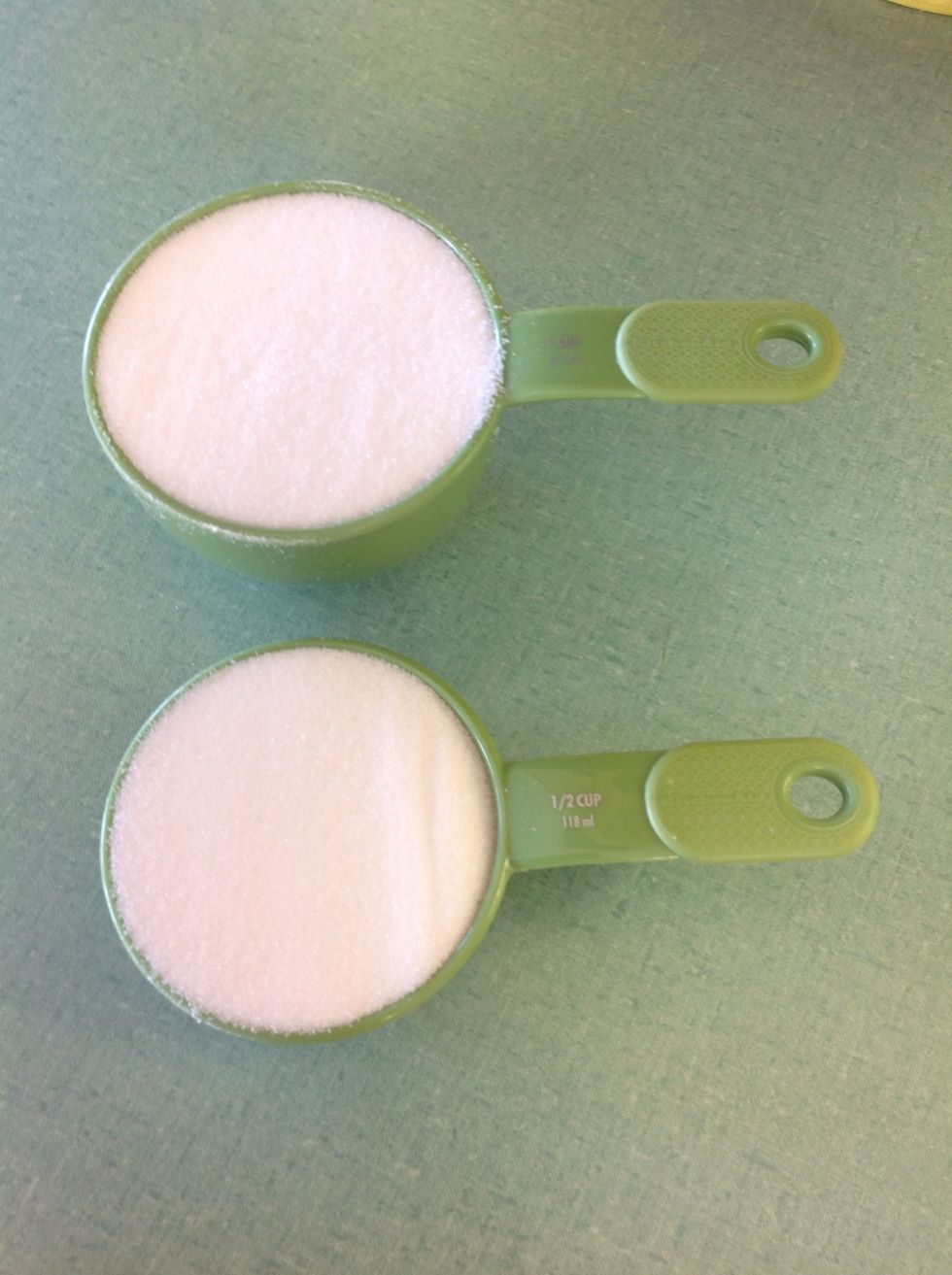 1 1/2 cup sugar.
