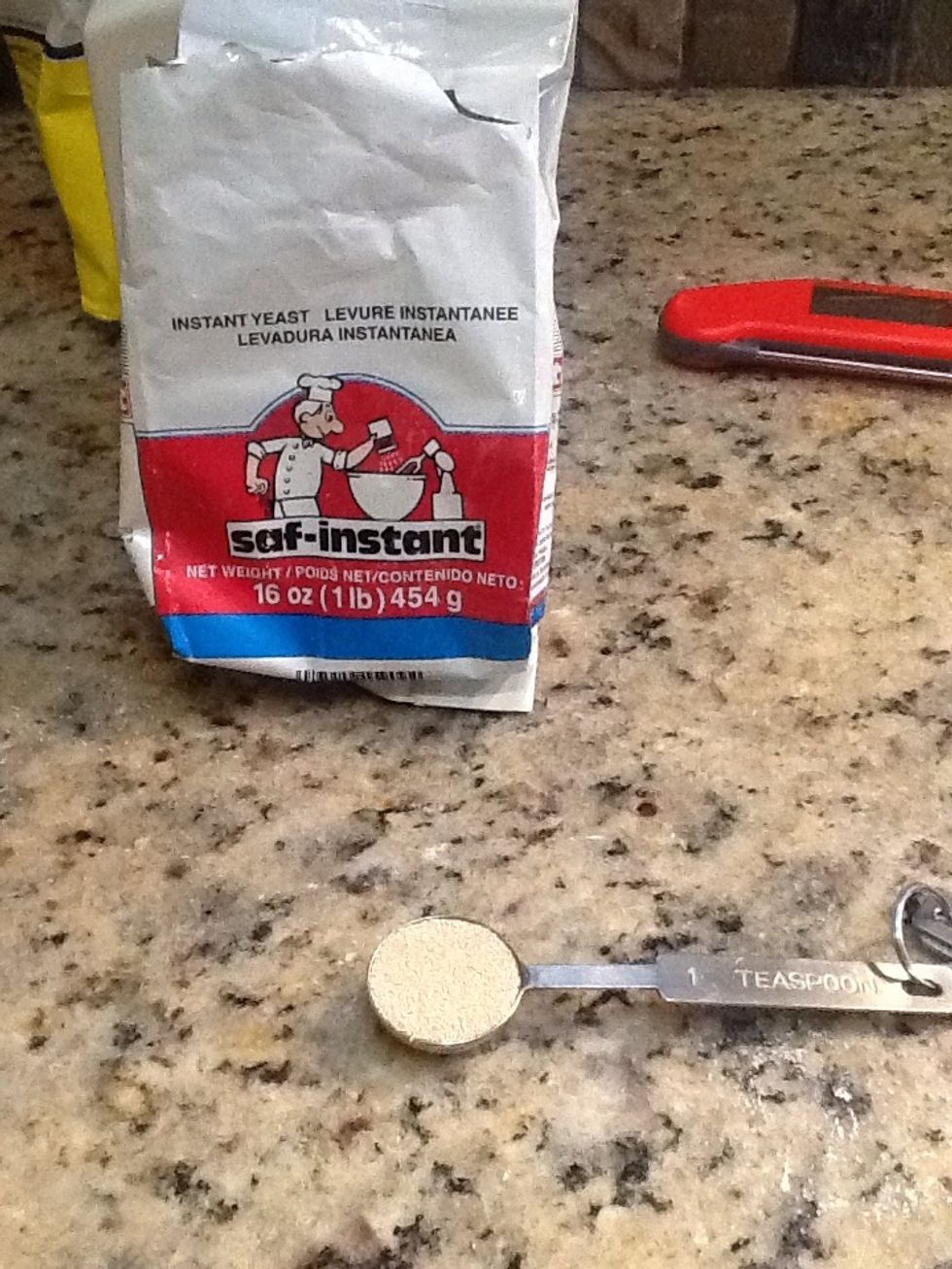 1 1/2 tsp of yeast