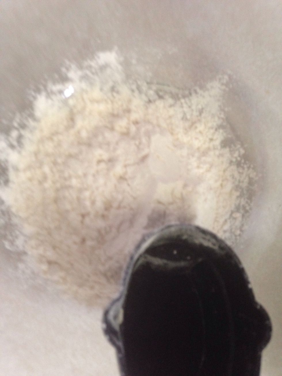 1/2 c of flour to start in your bowl