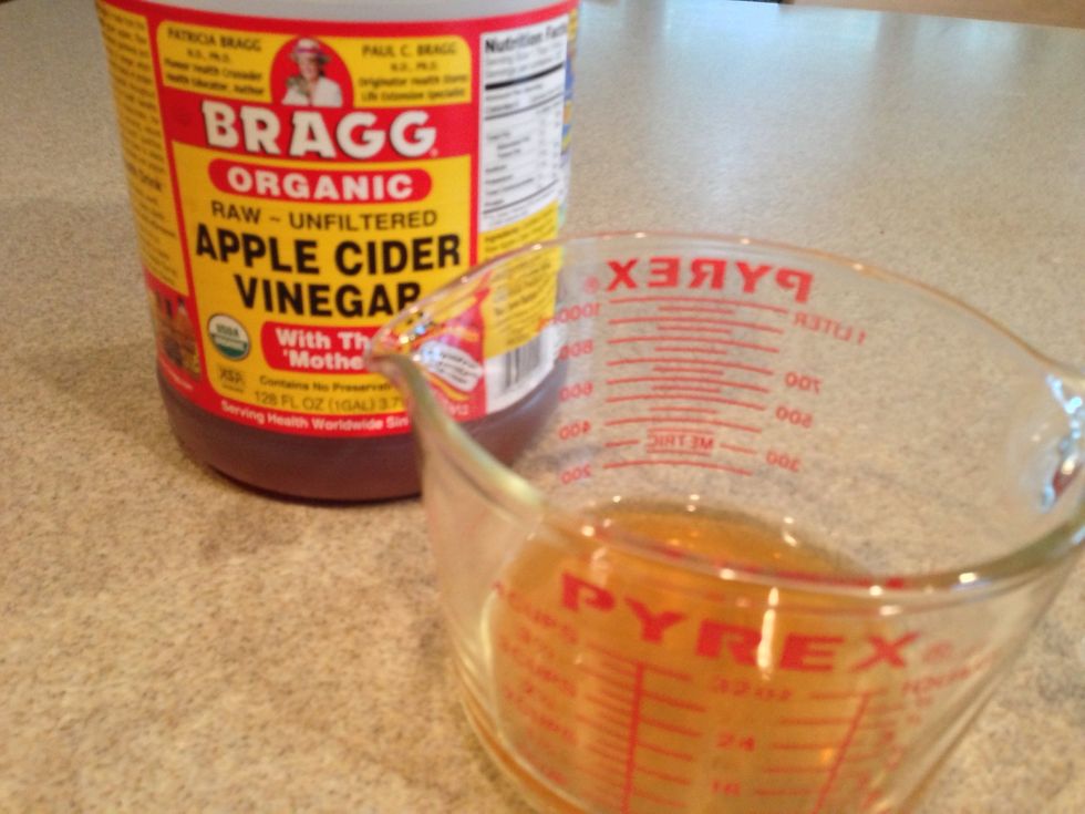 1/2 cup apple cider vinegar.
