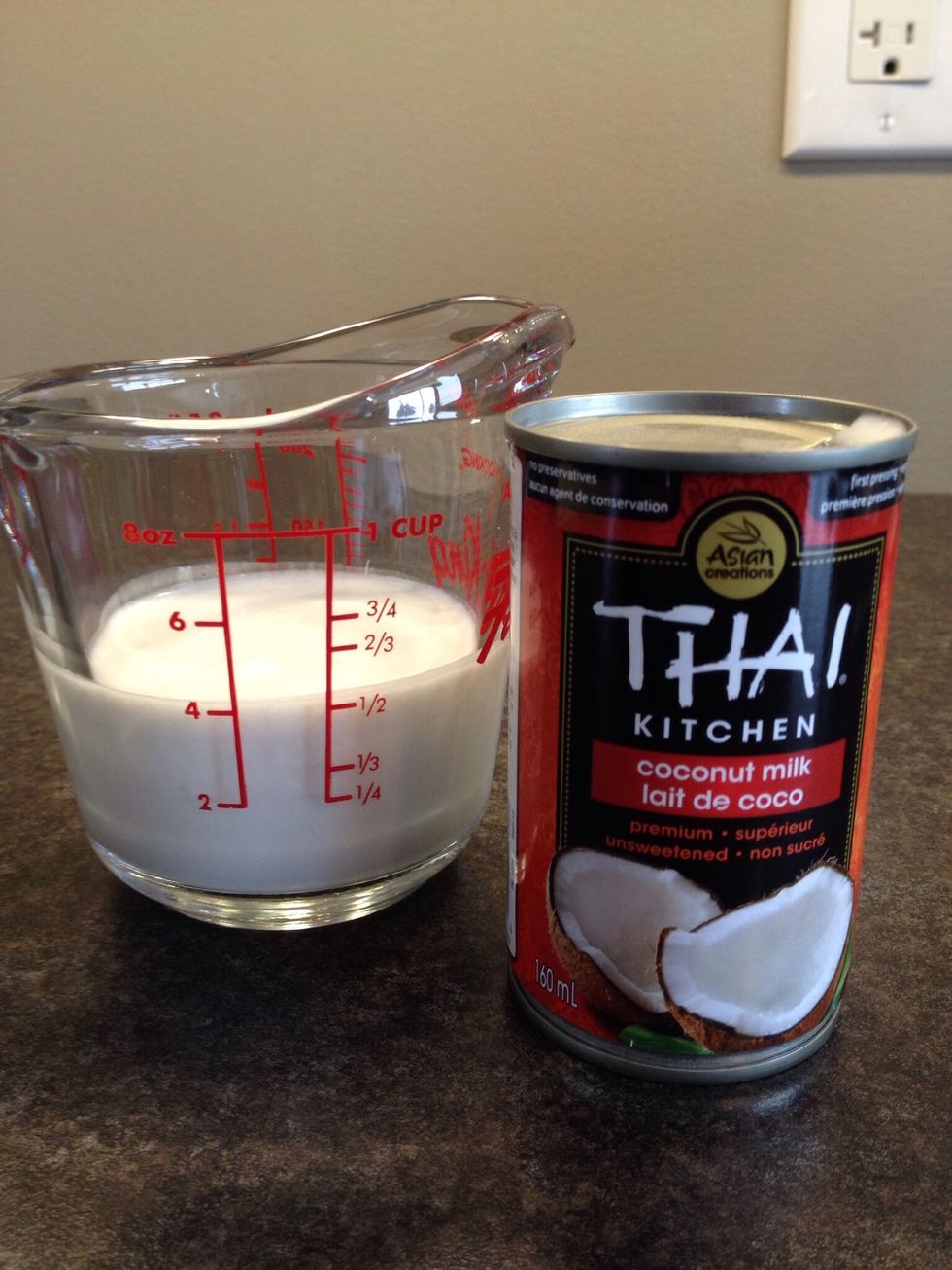 1/2 cup full fat coconut milk