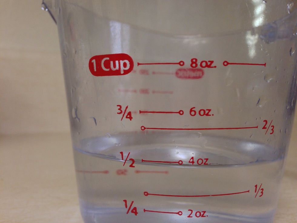 1/2 cup of water will be used for your seafood.