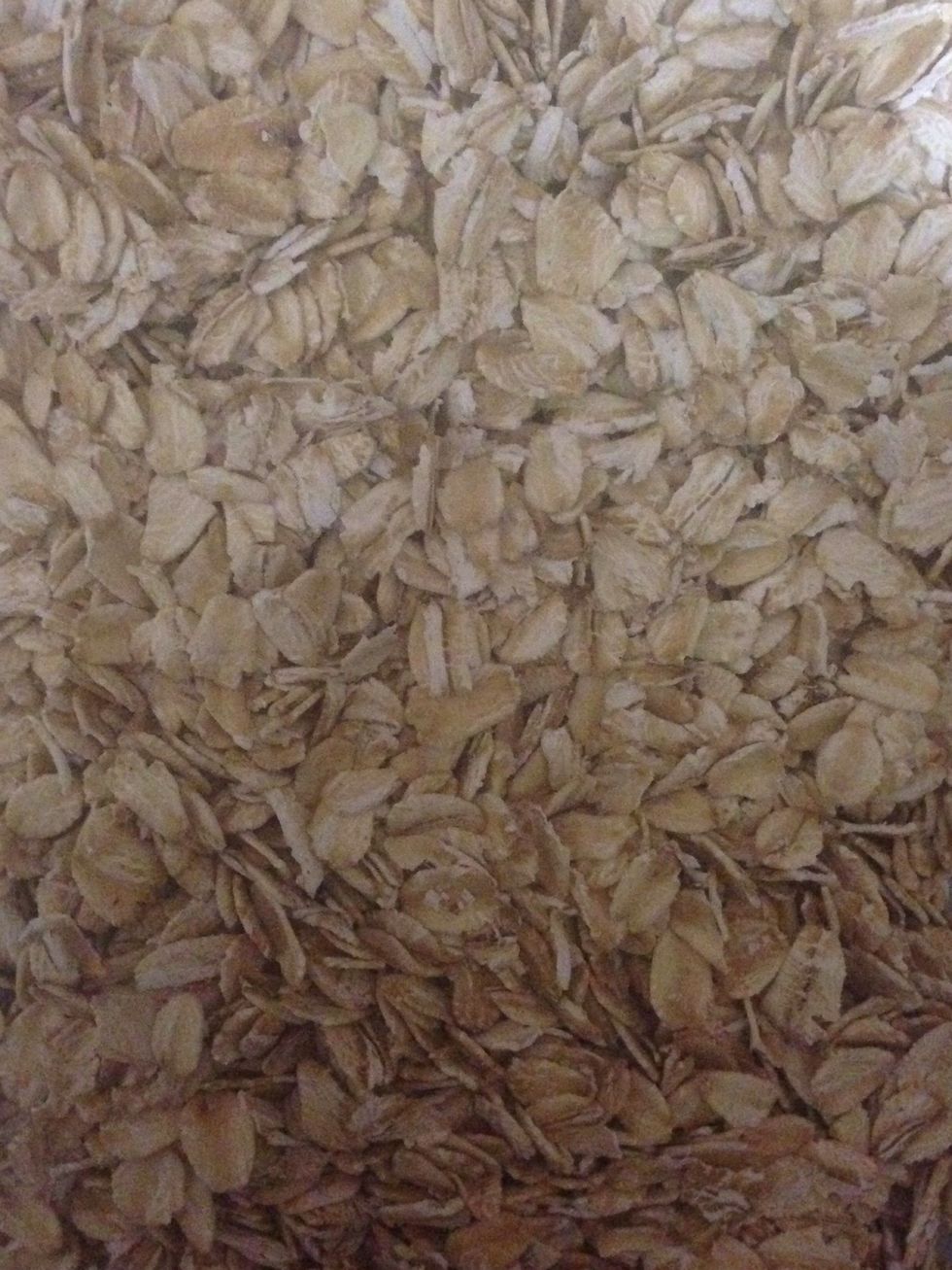 1/2 cup quick cooking oats--perhaps you may replace with almond flower, or some type of meal. Let me know if you did.