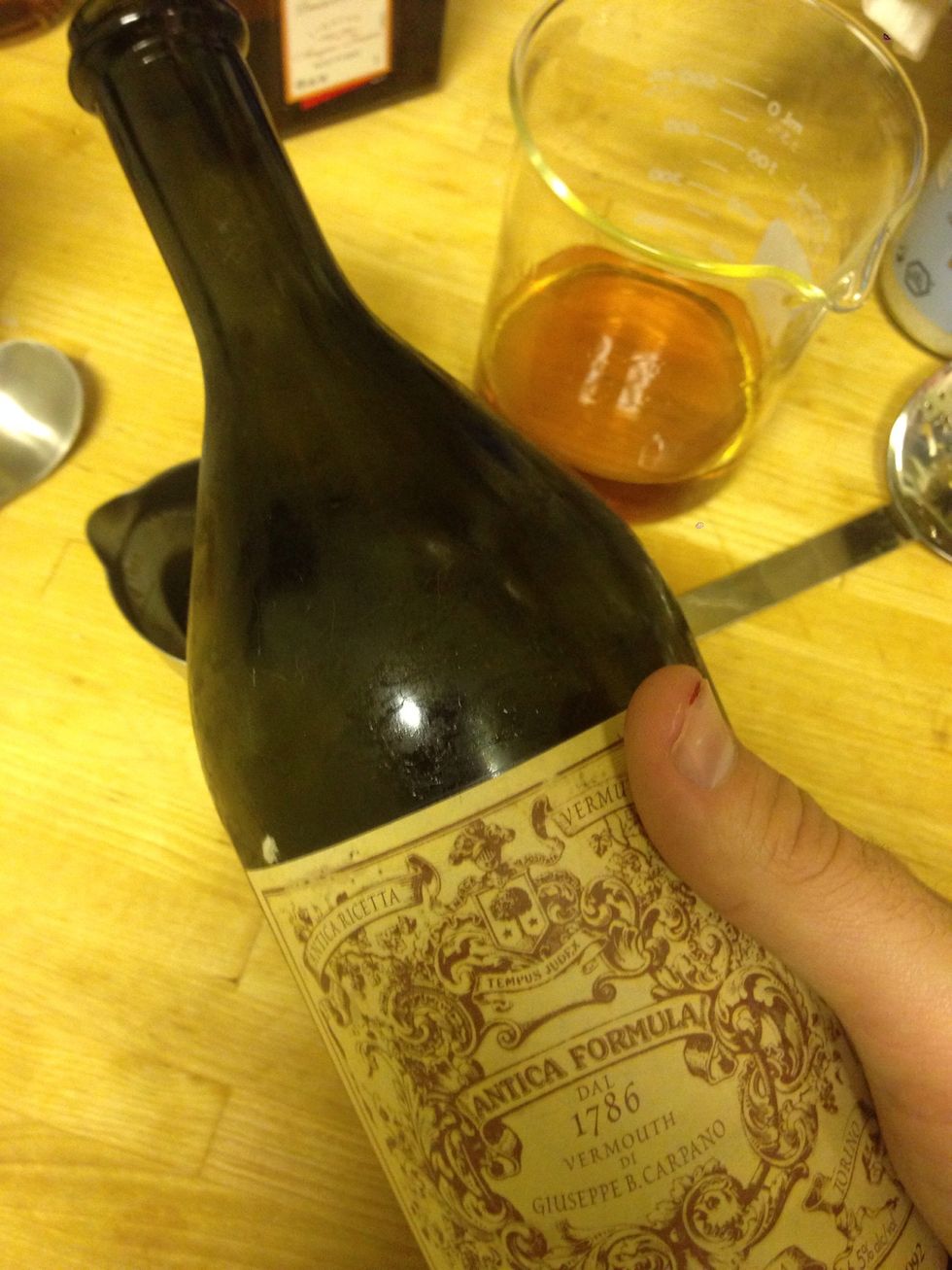 1/2 oz sweet vermouth