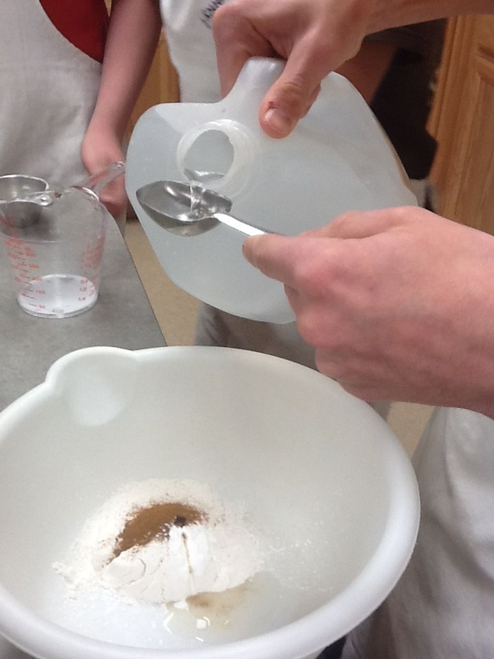 1/2 table spoon of water.