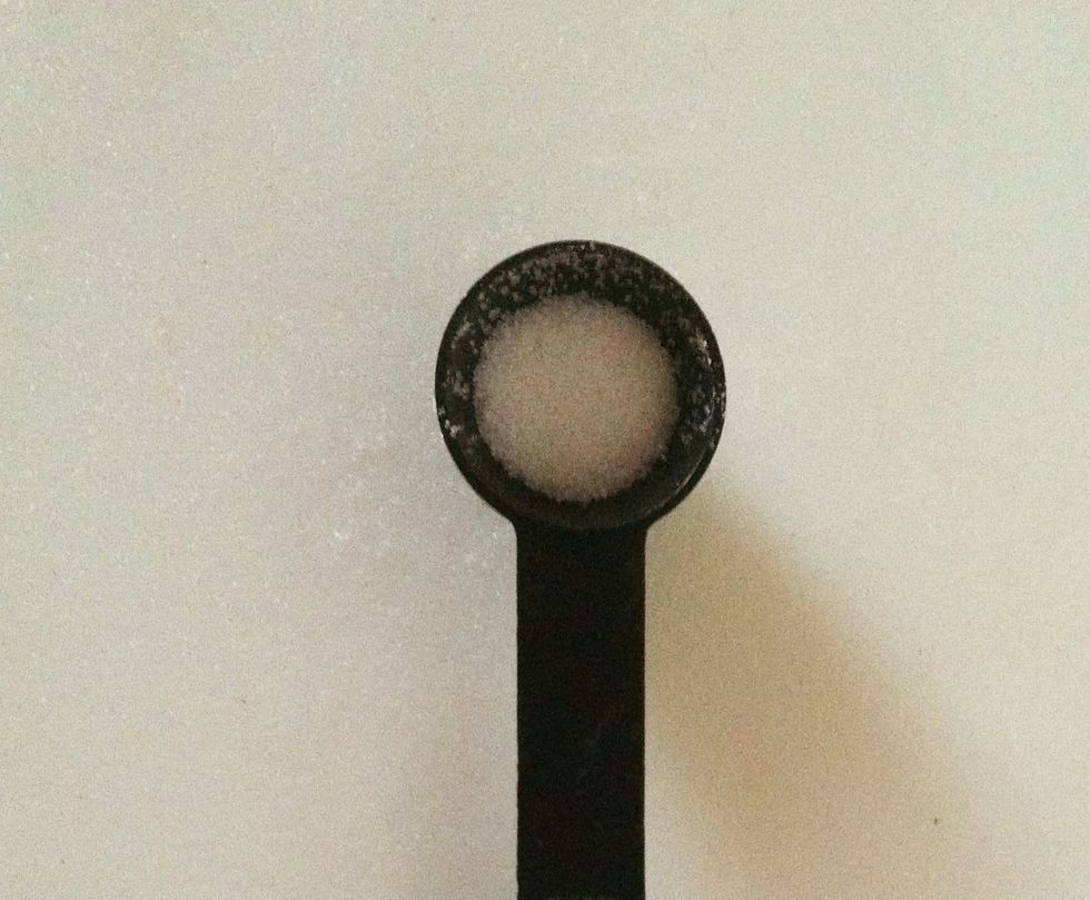 1/2 teaspoon of salt. The fresh lemon juice bumps up the flavor so very little salt is needed.