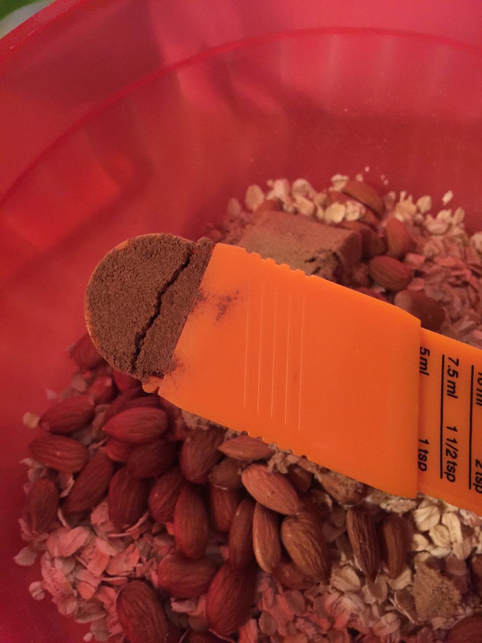 1/2 tsp ground nutmeg and 1 tsp cinnamon