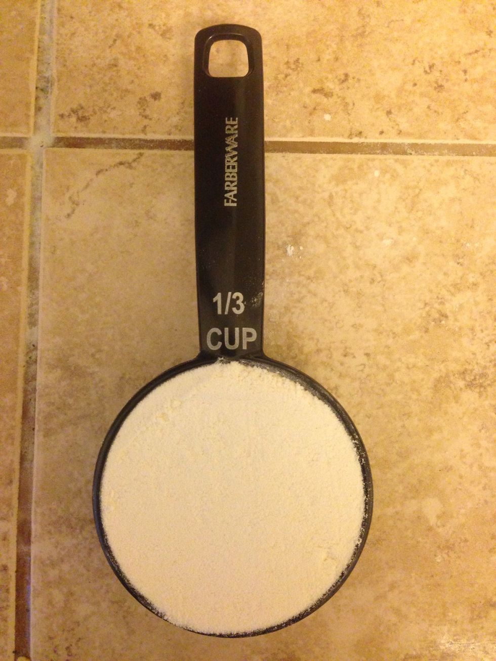 1/3 cup flour.