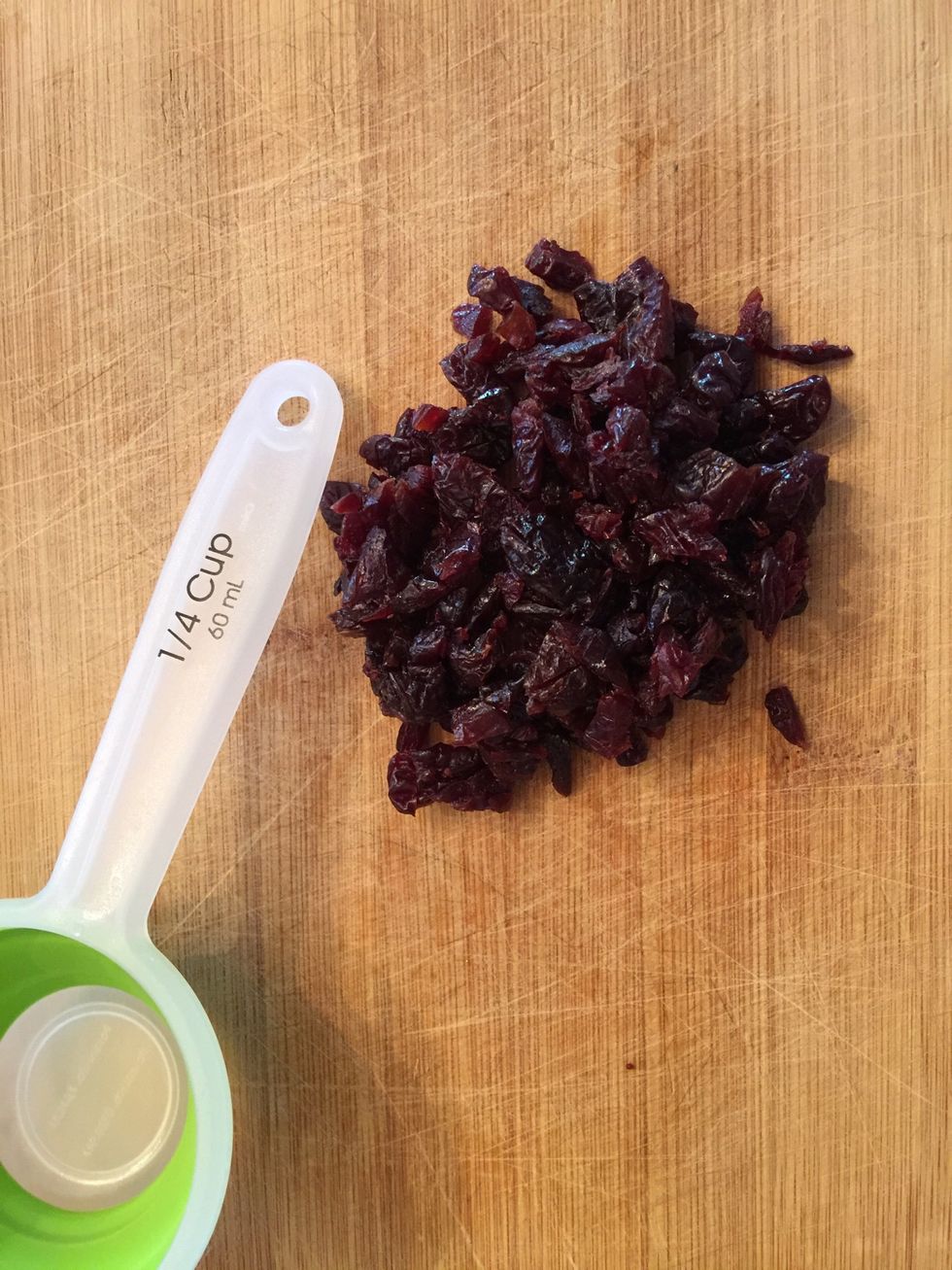 1/4 cup dried cherries, chopped