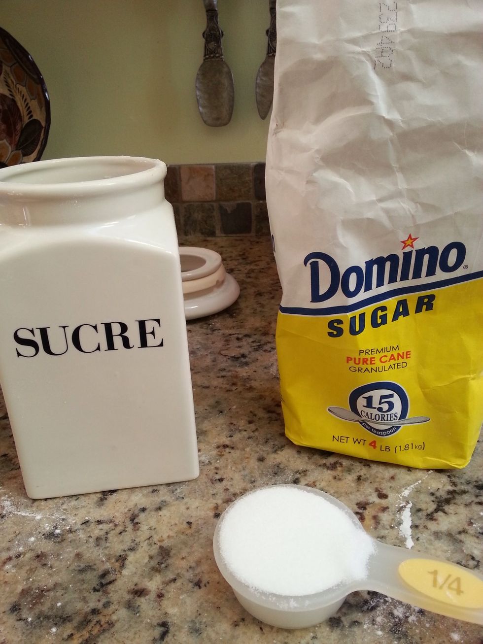 1/4 cup of granulated sugar