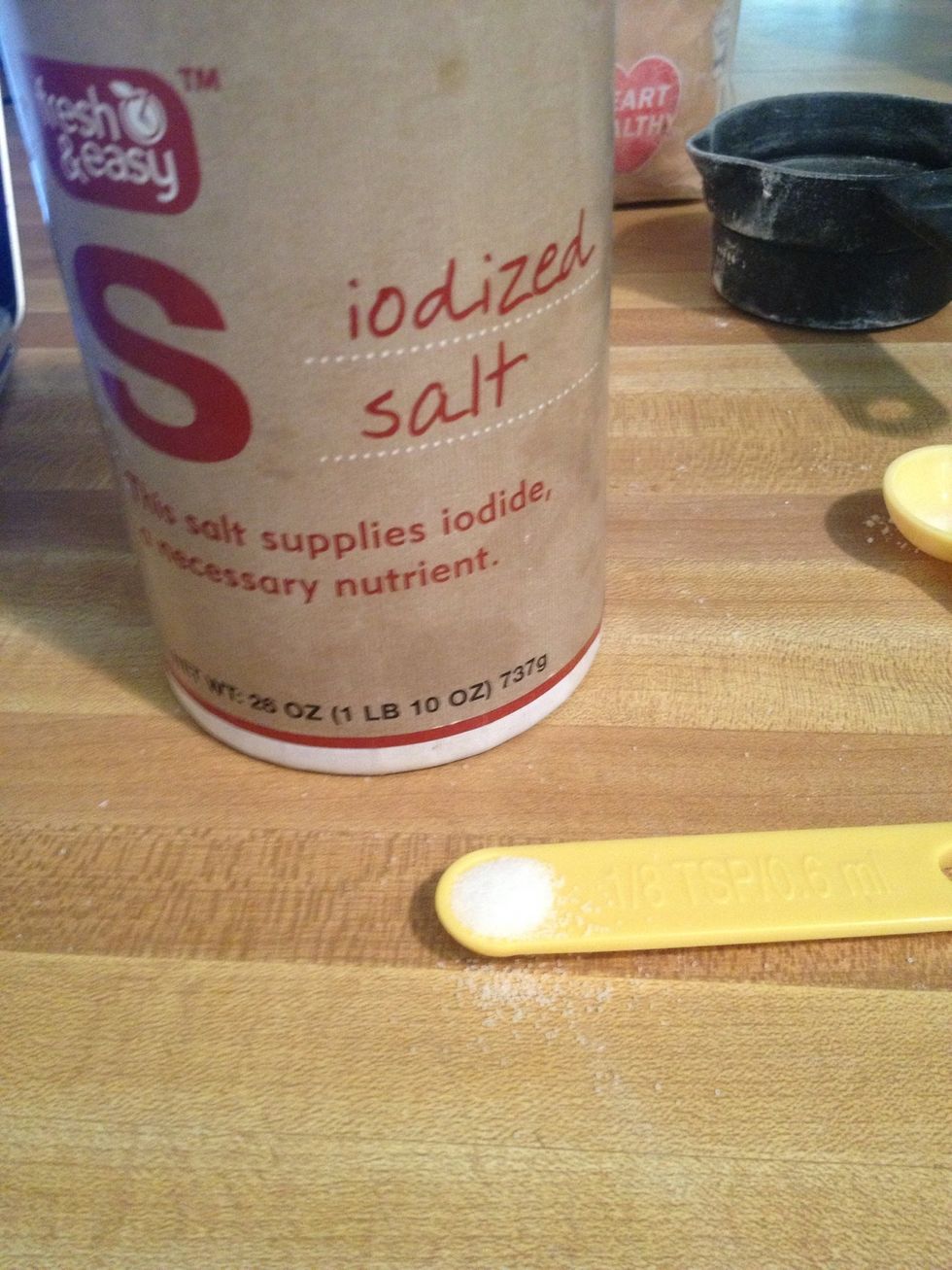 1/8 of a teaspoon salt