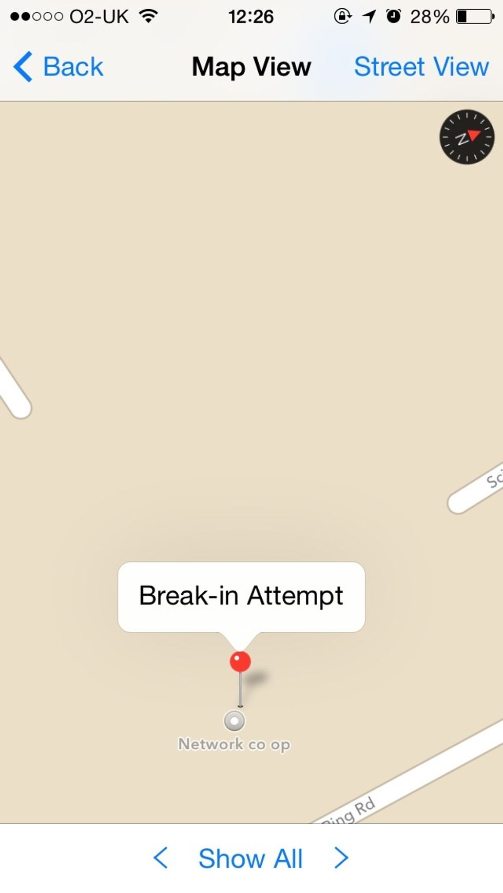 1. A break-in report is sent to your email address, containing a photo, GPS location info and the date/time when somebody attempted to enter the App.   This can be stopped any time in 'Settings'.