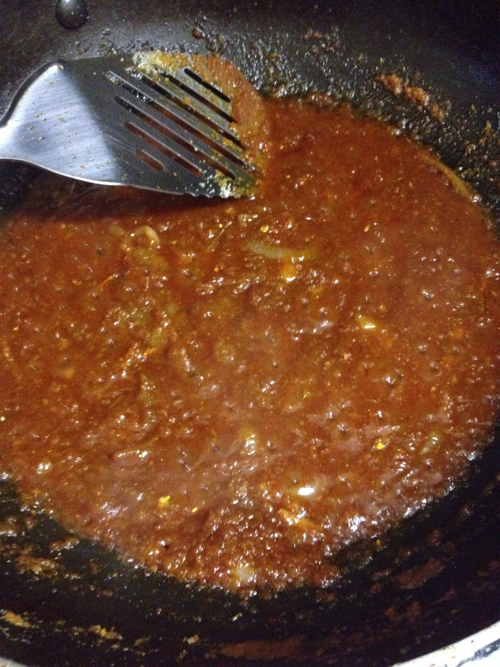 1. A good sambal needs to have specific colour when it's cooked. The darker the better and all depends on how long you simmer it