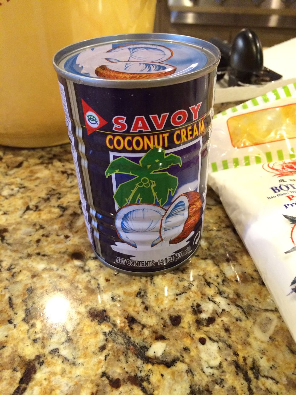 1 can coconut cream.