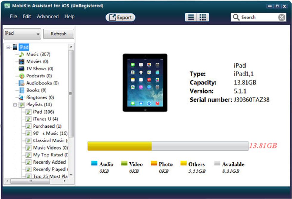1.connect your iPad to cooputer and launch the program, then make your iPad be recognized by the iPad Notes Transfer program