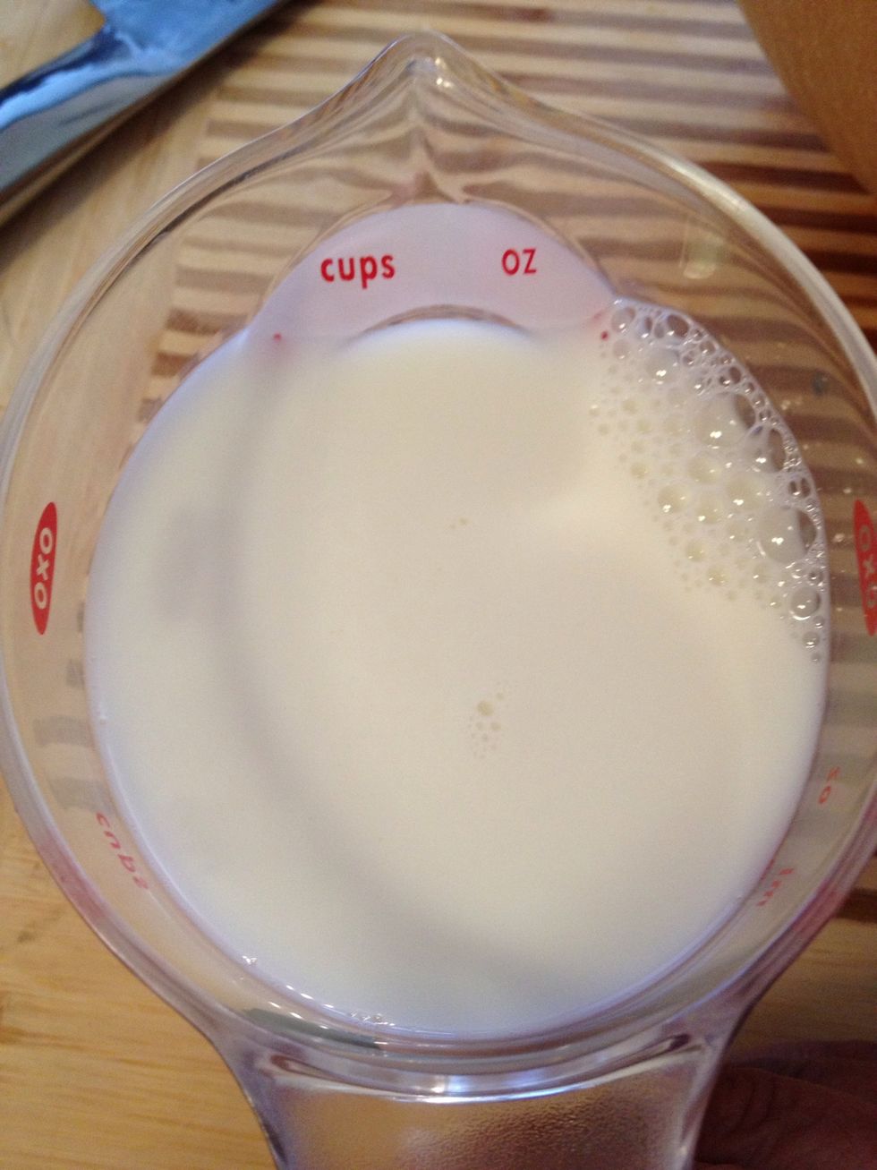 1 cup milk add to crumb mixture