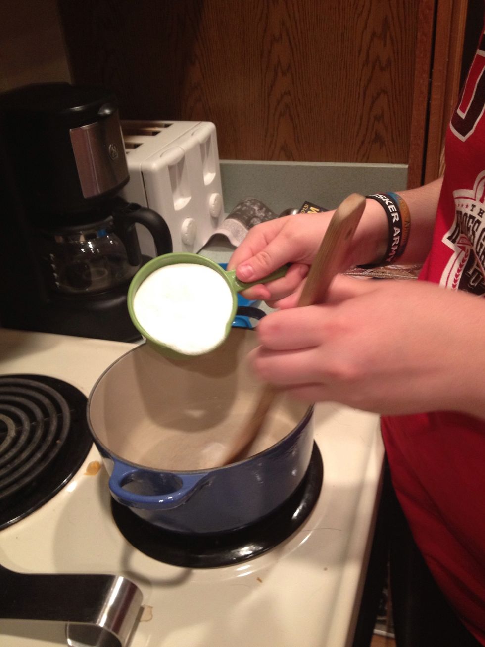 1 Cup of water and 1/2 cup of sugar