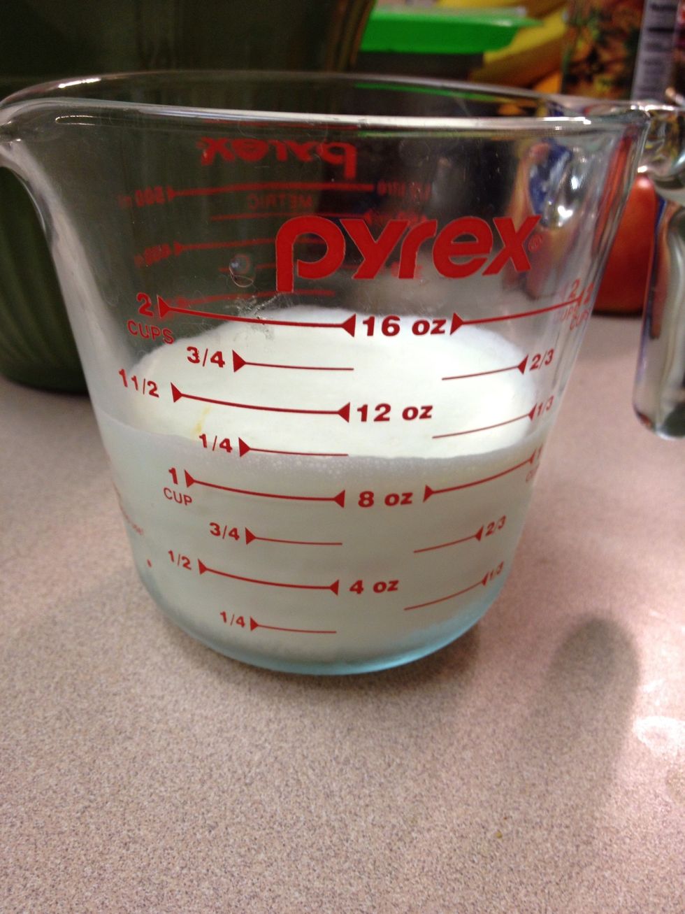 1 cup. Slowly add the cream to your pan.