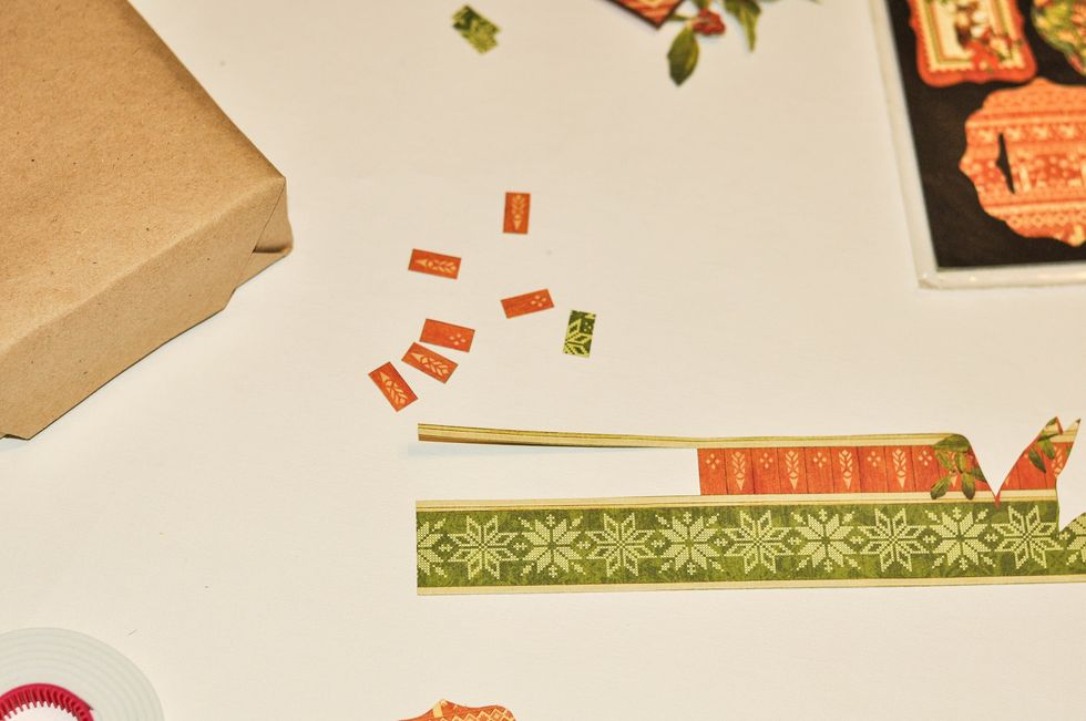 1. Cut out the parts out of paper Winter Wonderland 8*8 pad
