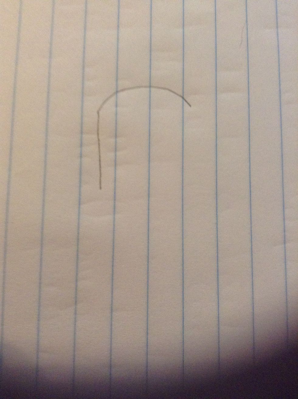 1 draw a line, then draw an upside down smiley face \ud83d\ude09