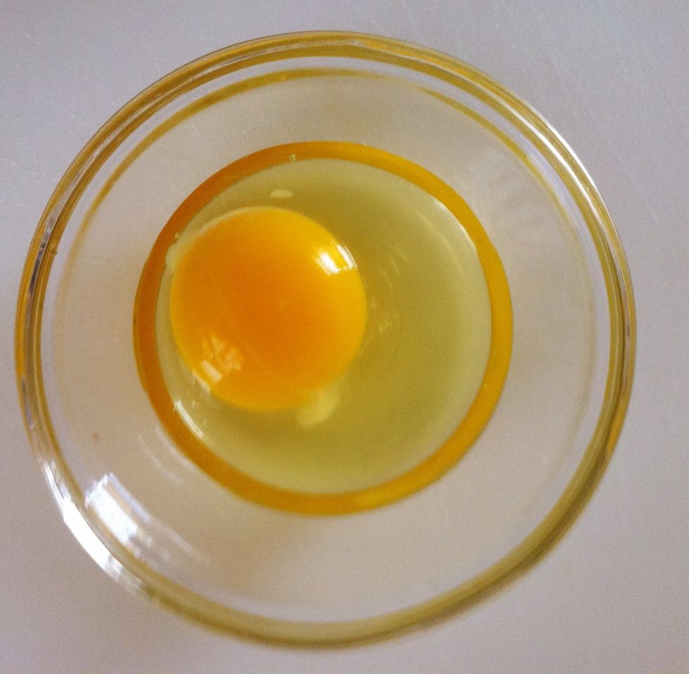 1 egg. Mix with milk or cream before adding to processor. Do not add egg by itself.