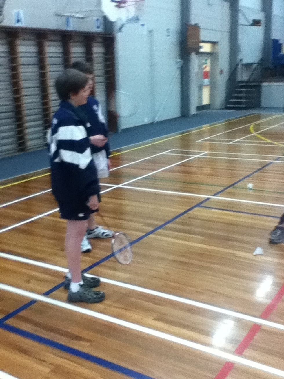 1. First you throw the shuttle up and who ever it points to when it hits the ground serves.