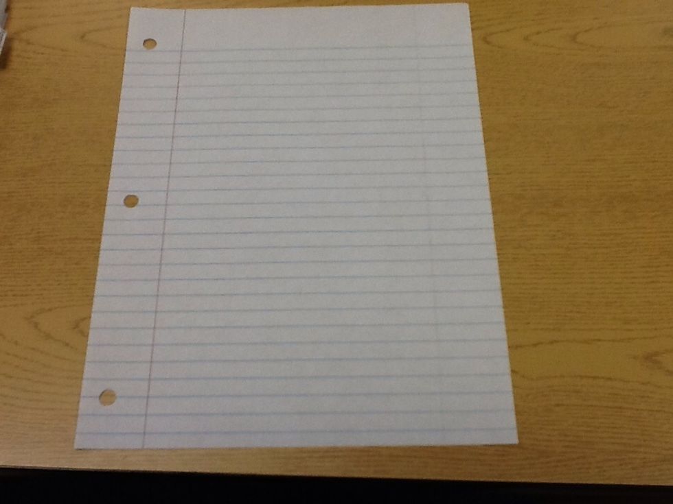 1.Get one piece of paper.