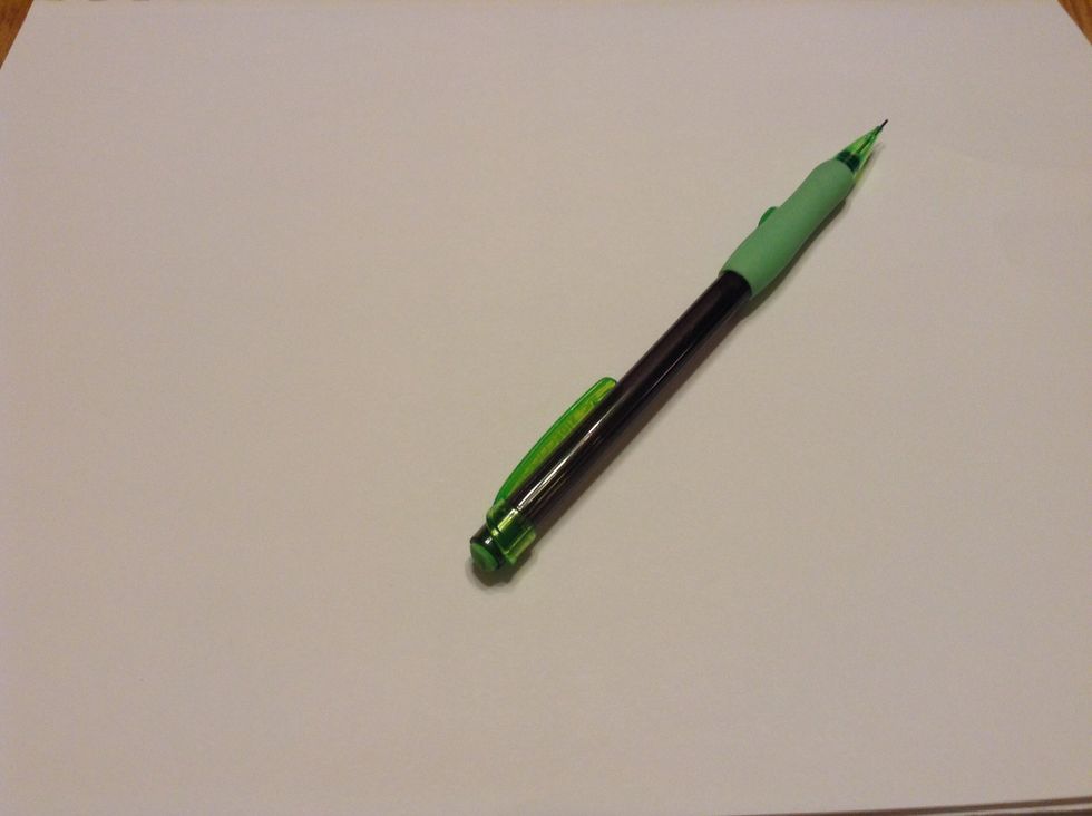 1. Get your pencil and paper to make your design!!