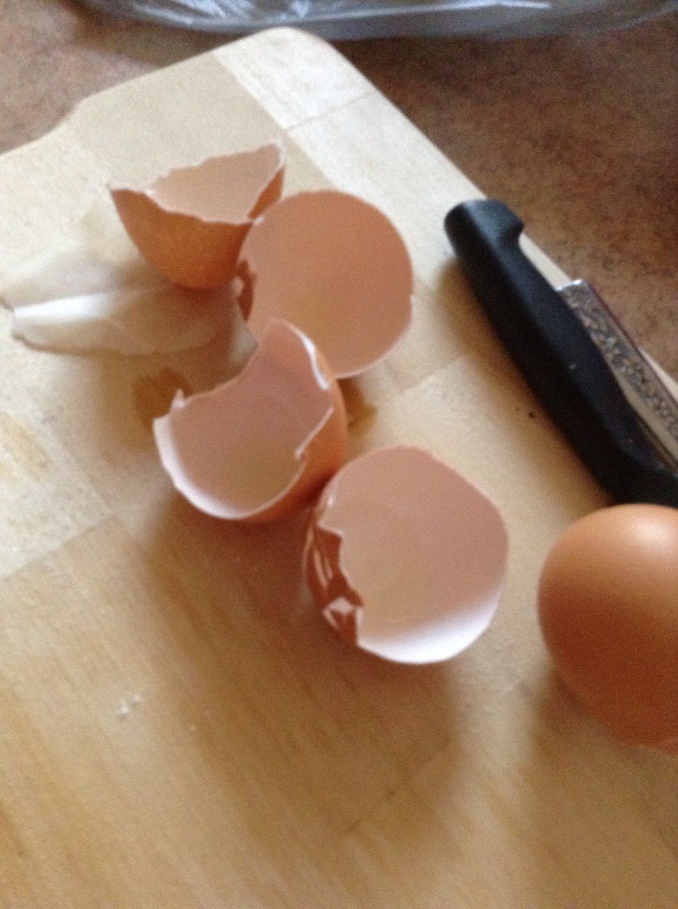 1.) Grab your three eggs