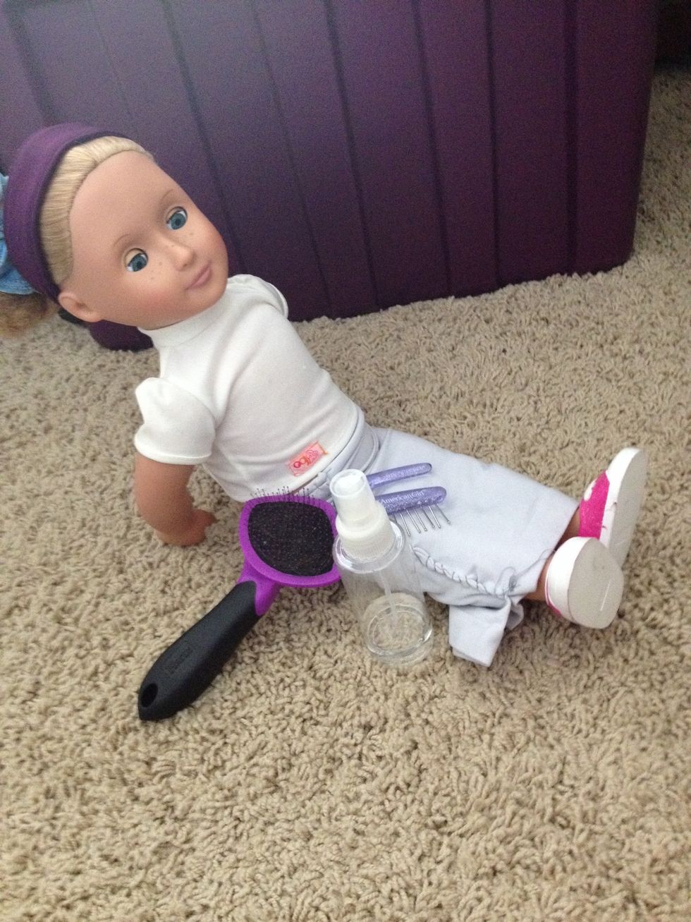1. I love to do my 18" doll's hair
