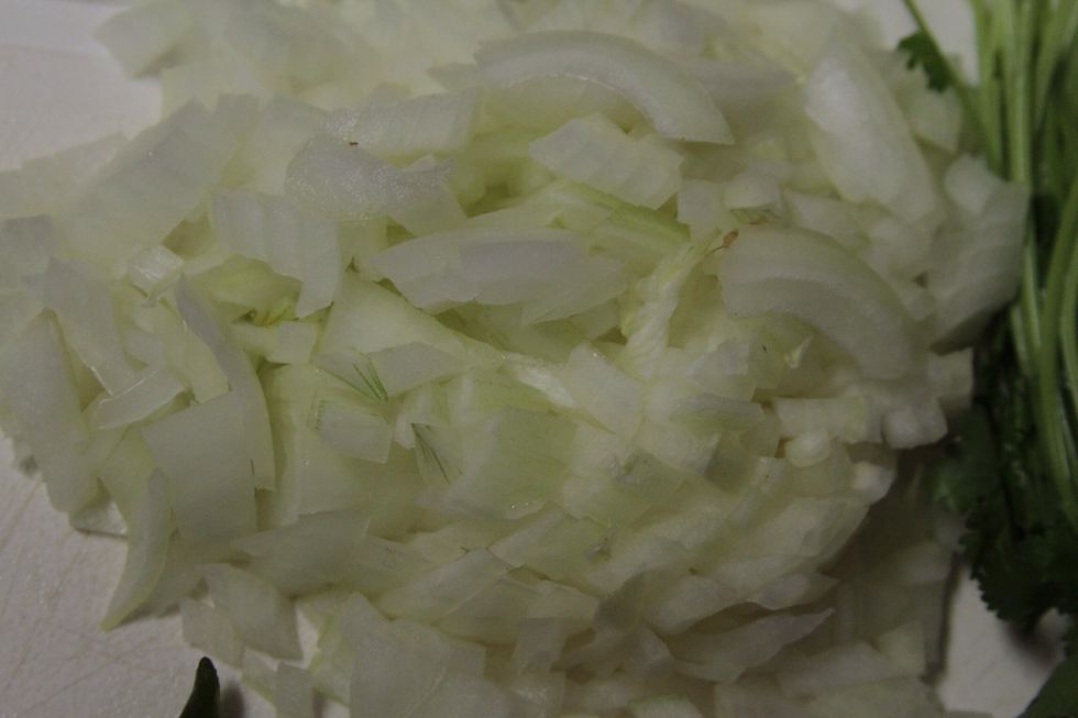1 large onion diced
