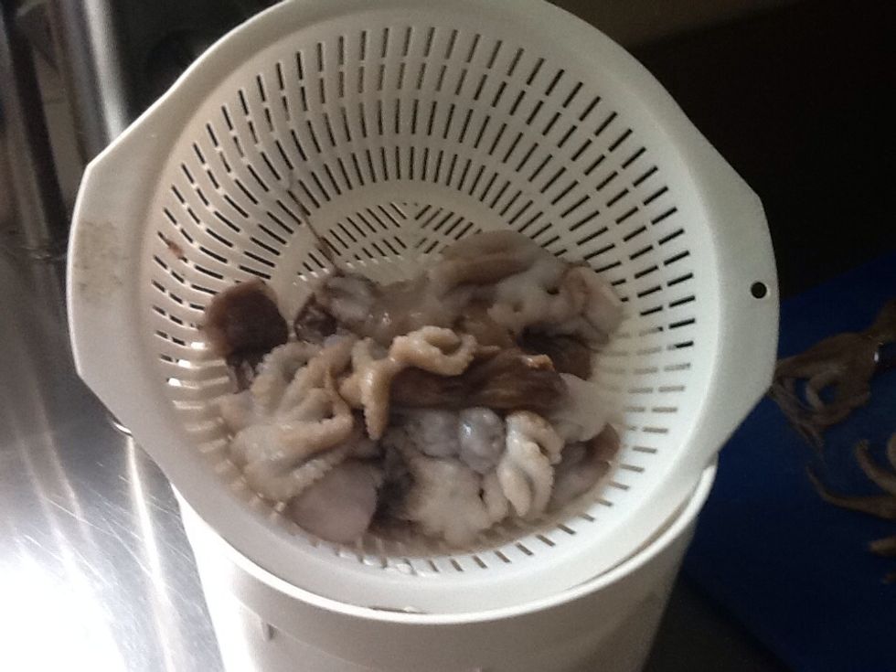 1. Leave octopus to out to dry