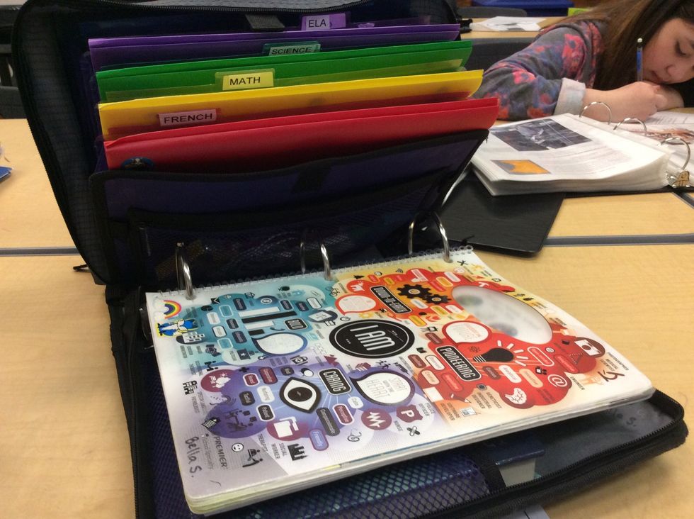 1) Make sure that you have an organized binder or backpack so that you can easily access papers and assignments. I also have a folder labeled for each class. This will really help you be organized.