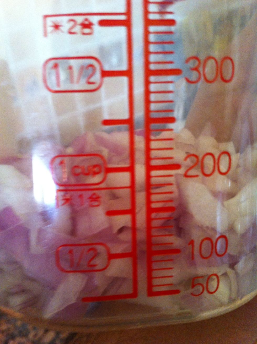 1 medium onion chopped very small
