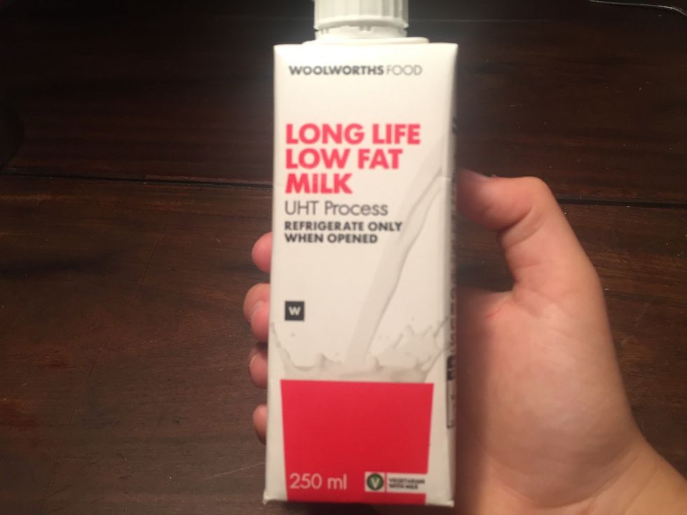 1) milk 2) any type of milk you would like