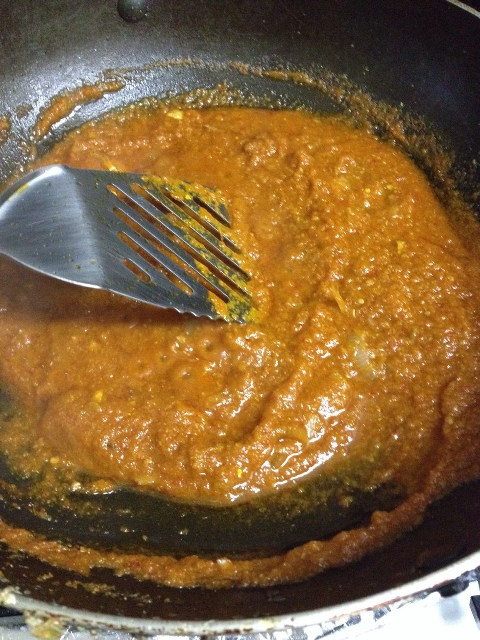 1.Simmer the sambal for about 20min on a very low heat