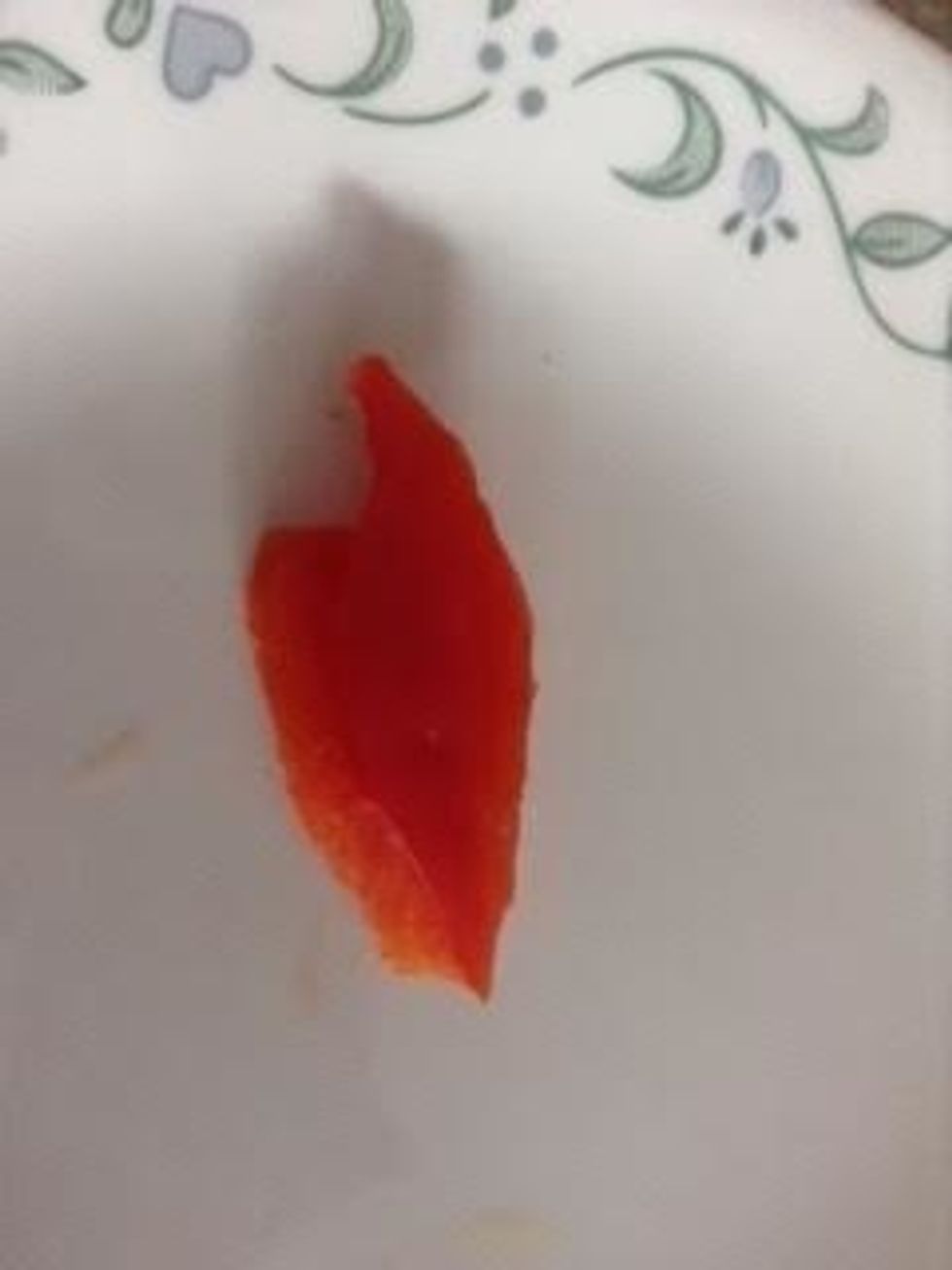 1 small piece of Red pepper.