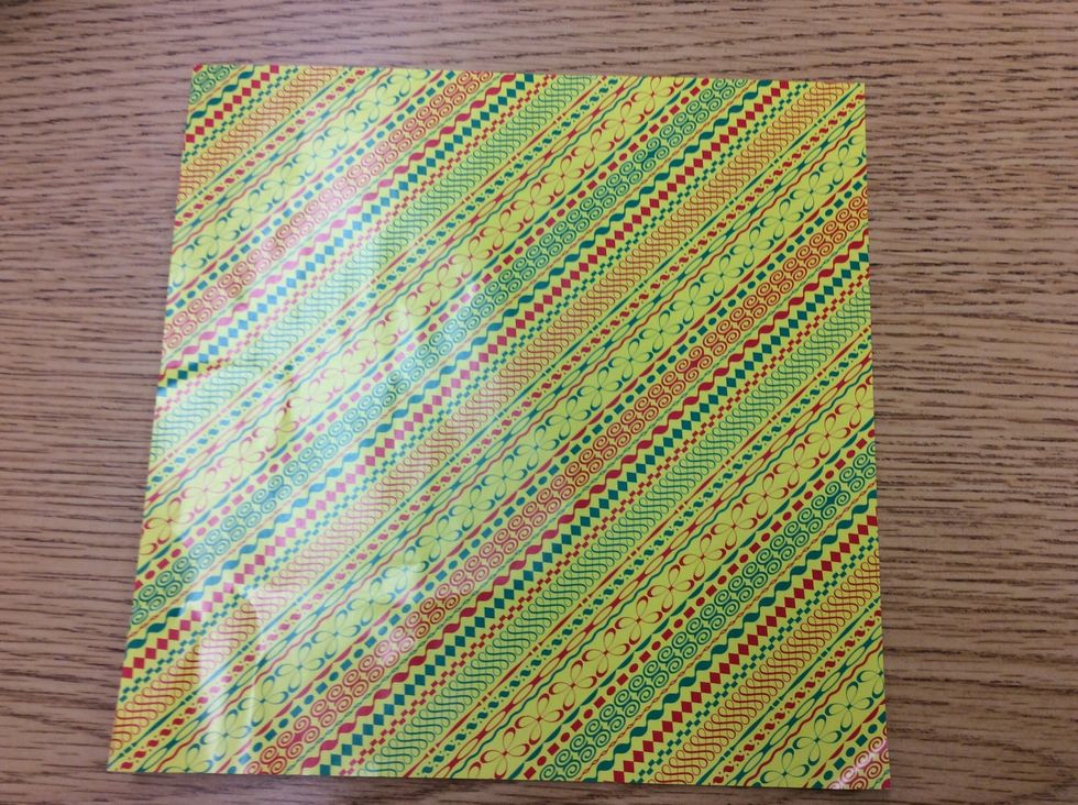 1. Start with a square piece of paper