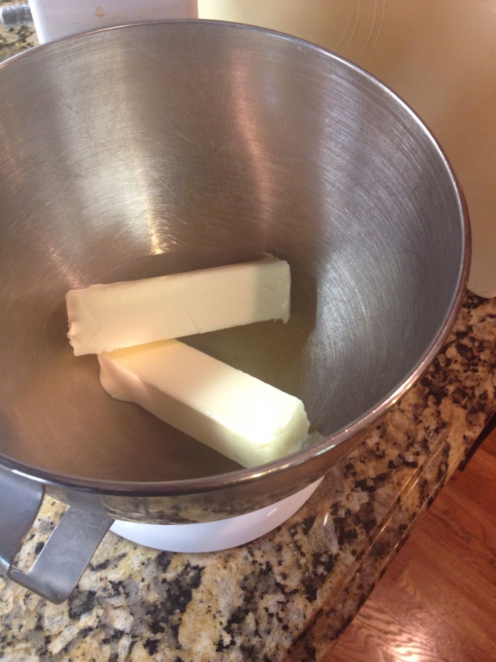 1 stick butter softened (I doubled my recipe and is why there are two :)