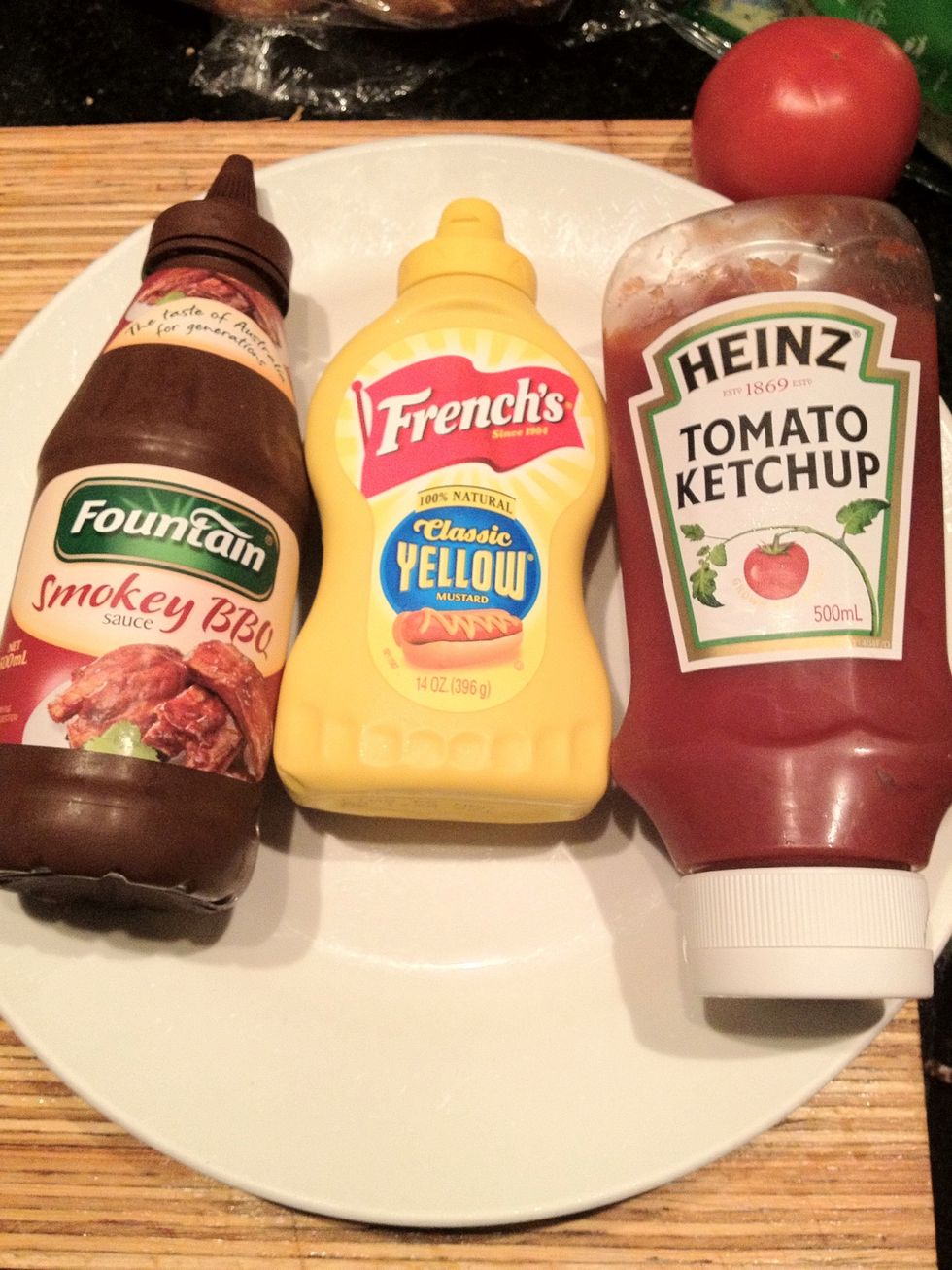 1 tablespoon of each for two hamburgers