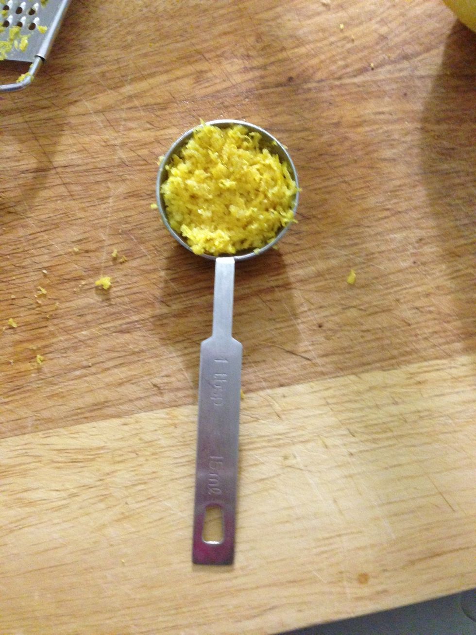 1 tablespoon of lemon zest