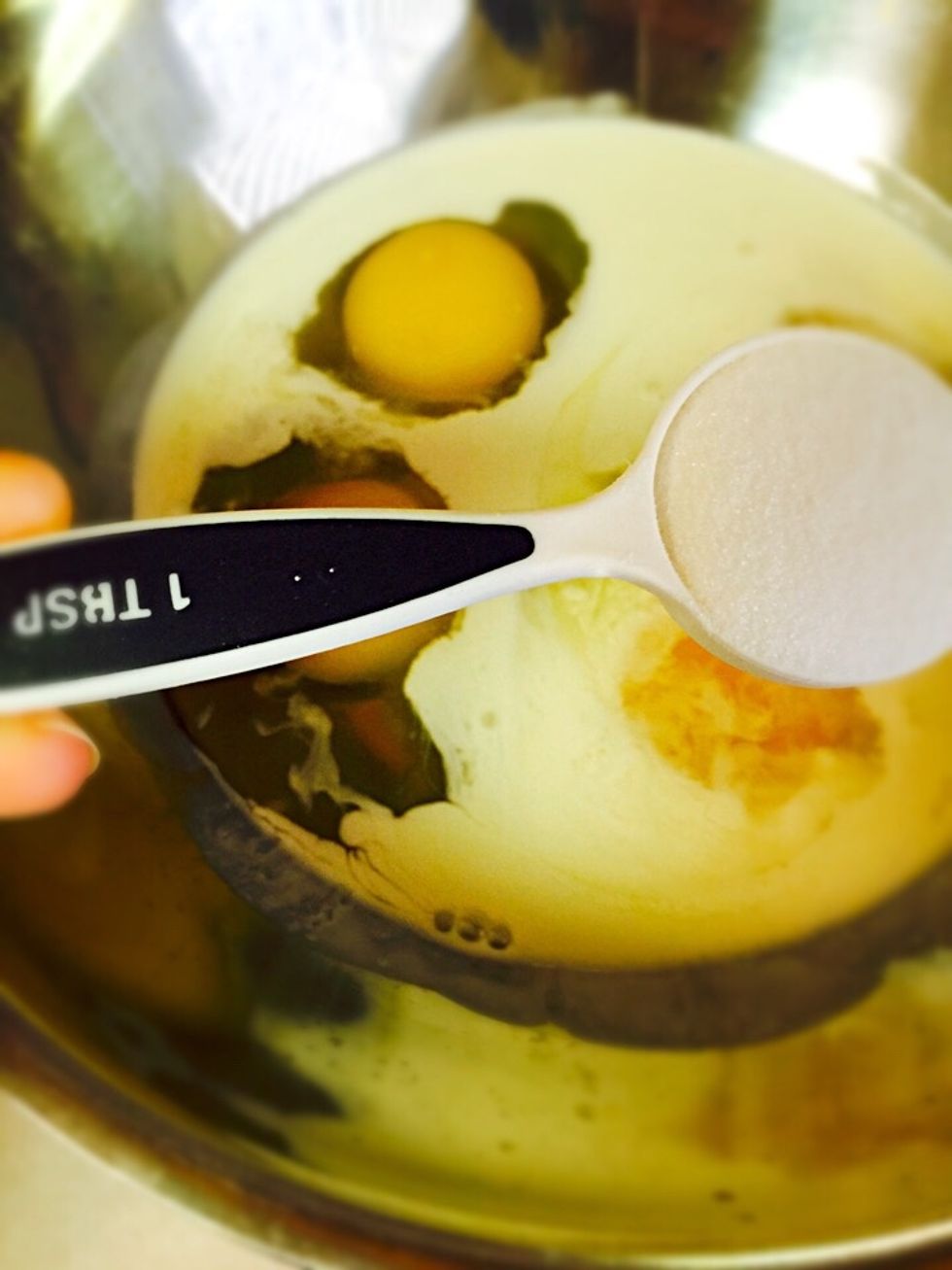 1 tbsp sugar and pinch of salt