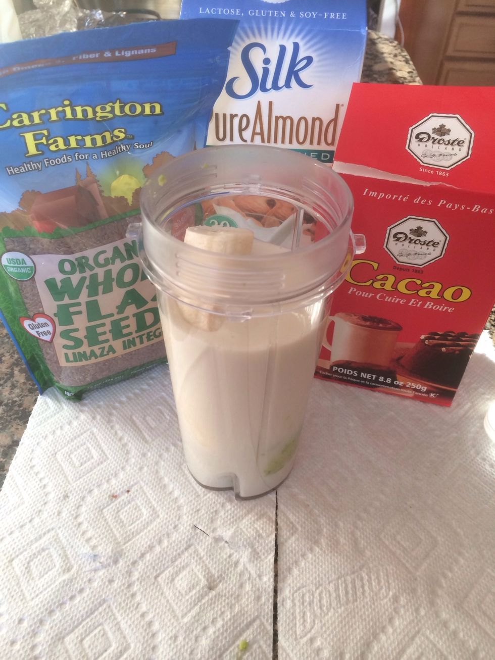 1 teaspoon of organic flax seed for those omega 3's