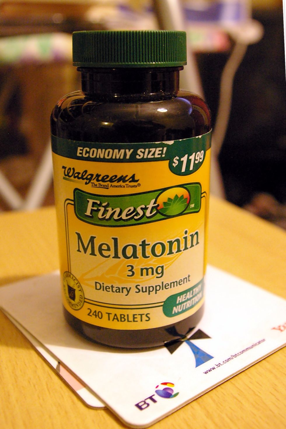 1 to 3 mg of melatonin supplements found over-the-counter can help many people when taken about 20 minutes before bedtime every night