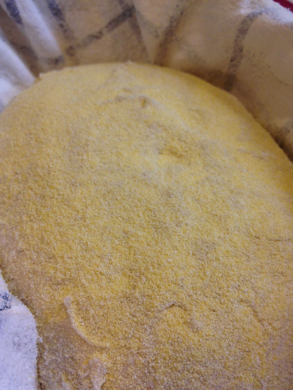 (10/27 11:05pm) \u30ab\u30b4\u304b\u3089\u51fa\u3059\u524d\u306b\u30c9\u30a6\u306e\u5e95\u306b\u306a\u308b\u90e8\u5206\u306b\u30b3\u30fc\u30f3\u30df\u30fc\u30eb\u3092\u632f\u308a\u304b\u3051\u308b\u3002