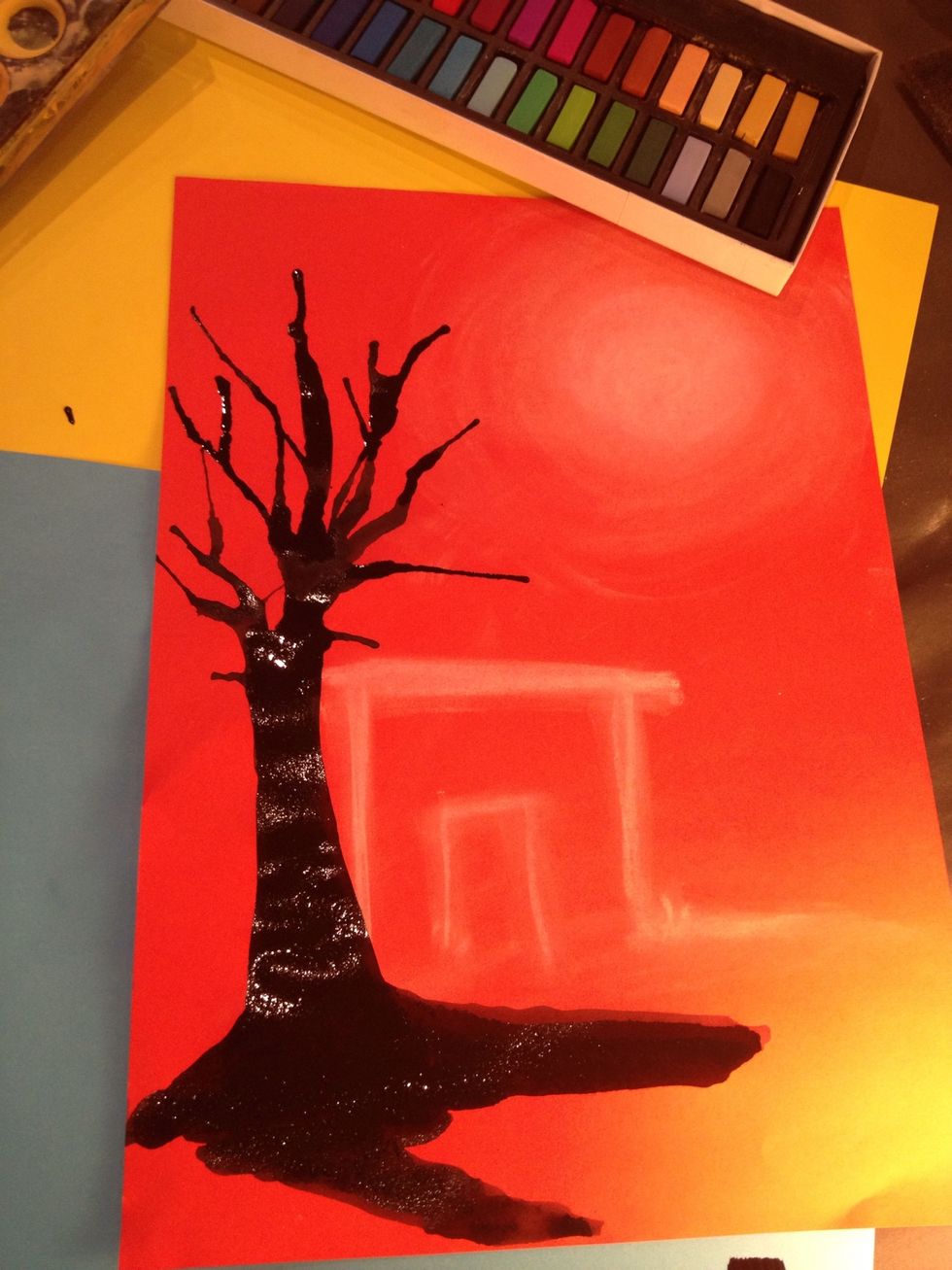 10. Finally I finished drawing tree .